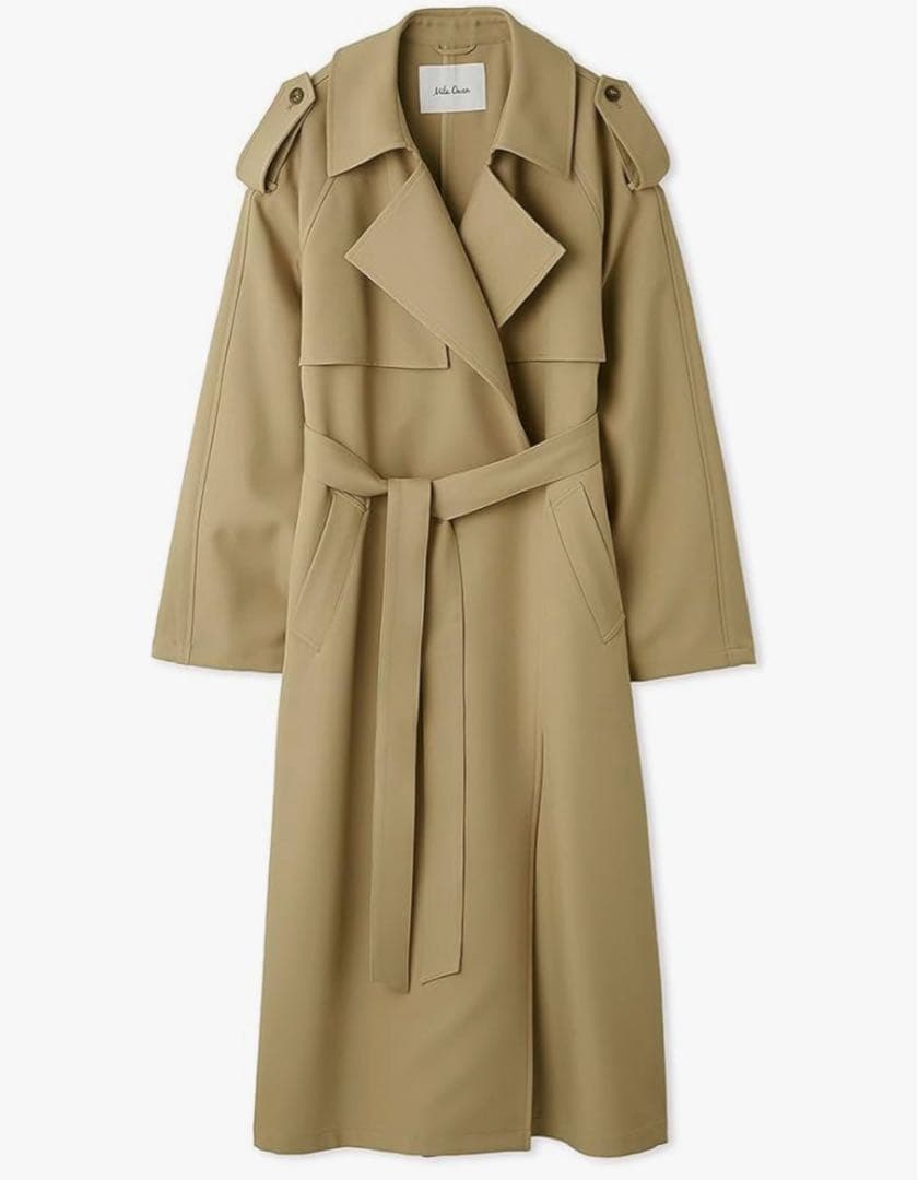 Mila Owen 共ベルト付肩章デザイントレンチコートベージュ 1サイズ