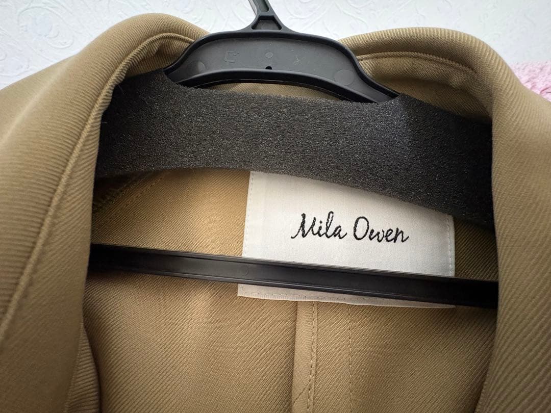 Mila Owen 共ベルト付肩章デザイントレンチコートベージュ 1サイズ