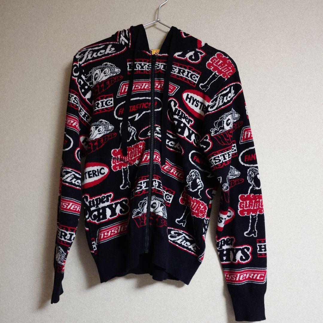 ヒステリックグラマー FANTASTIC BOX柄ジャカード ショート丈パーカー