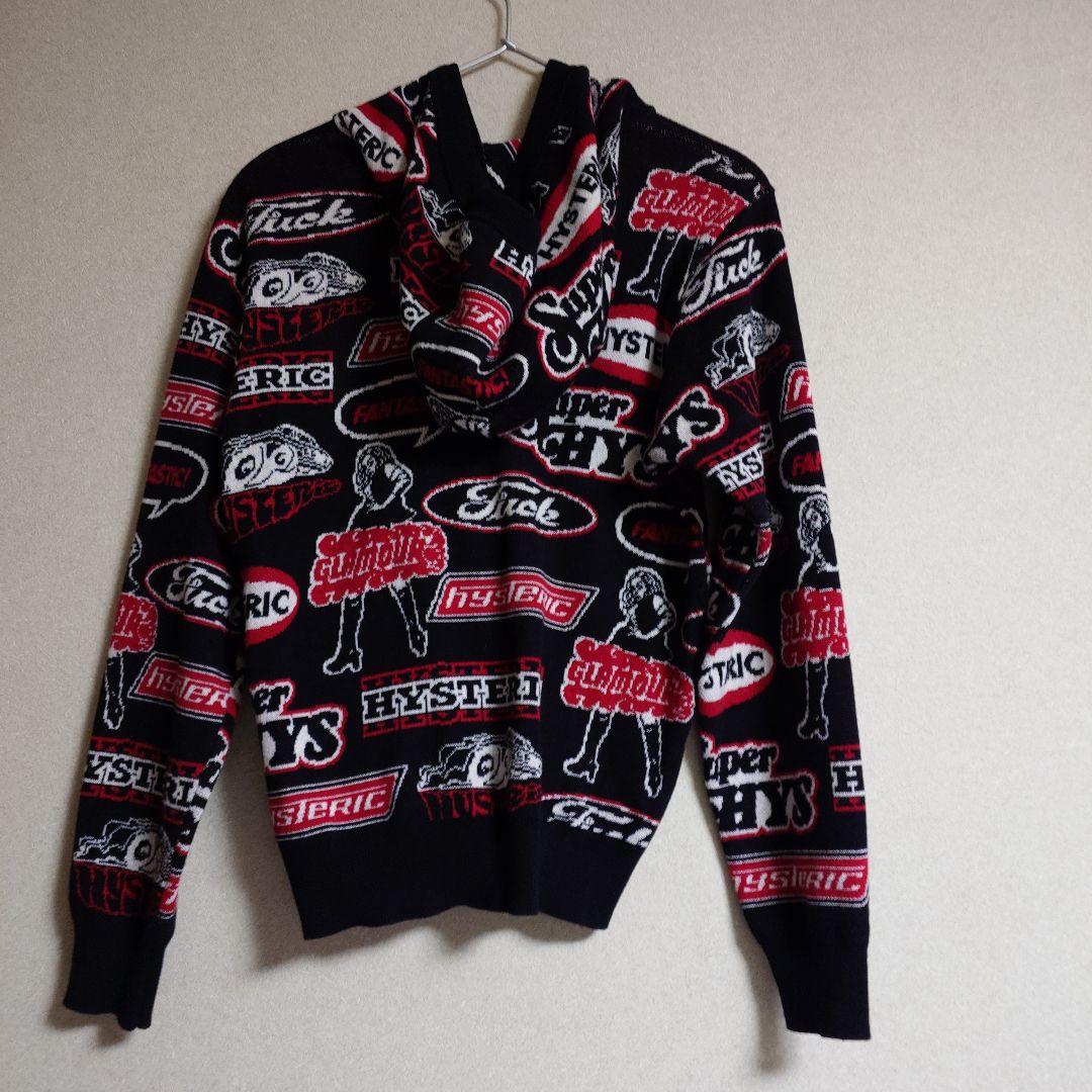 ヒステリックグラマー FANTASTIC BOX柄ジャカード ショート丈パーカー