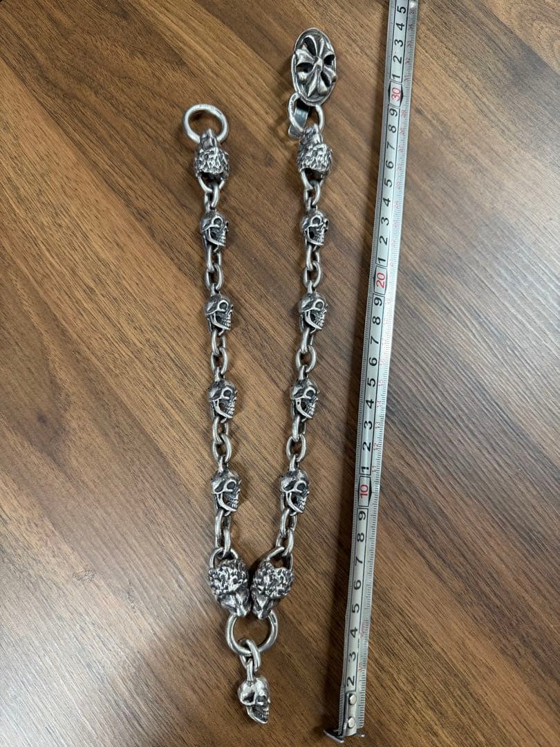 スカルデザイン シルバー ウォレットチェーン