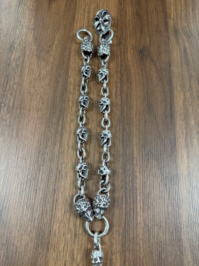 スカルデザイン シルバー ウォレットチェーン