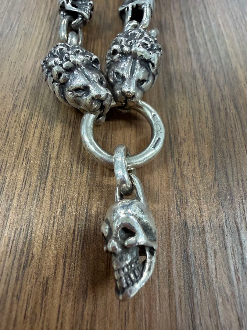 スカルデザイン シルバー ウォレットチェーン