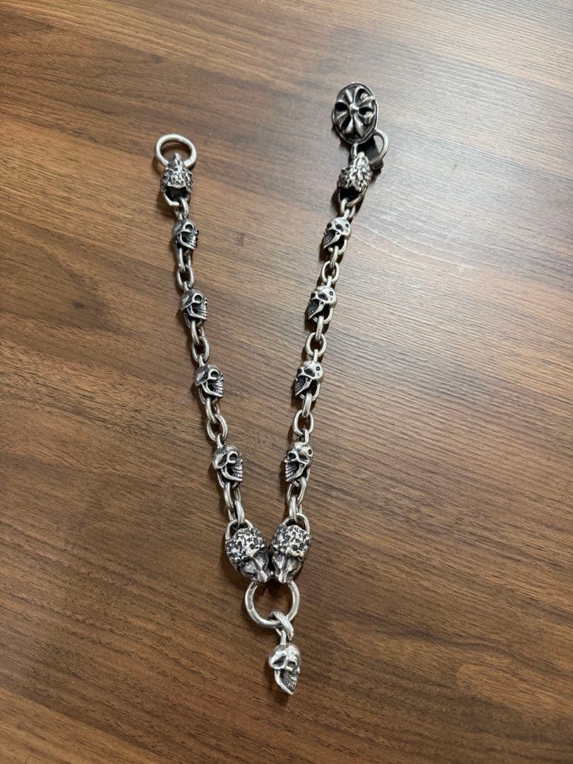 スカルデザイン シルバー ウォレットチェーン