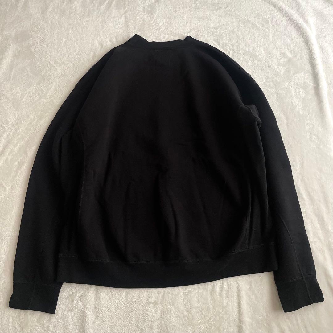美品★エイジシュート★モックネック★スウェット★裏起毛★ブラック★L
