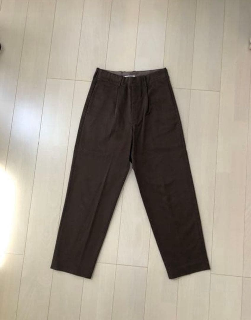 パンツ AURALEE WASHED FINX CHINO TAPERED PANTS
