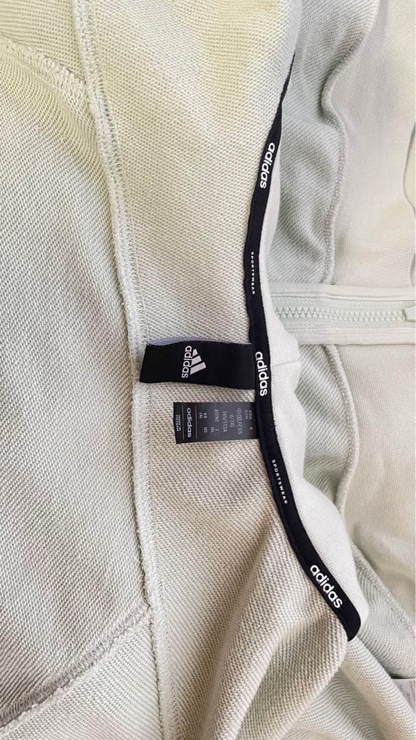 adidas パーカー フルジップ フード付き フーディー ミントグリーン