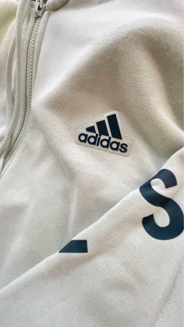 adidas パーカー フルジップ フード付き フーディー ミントグリーン