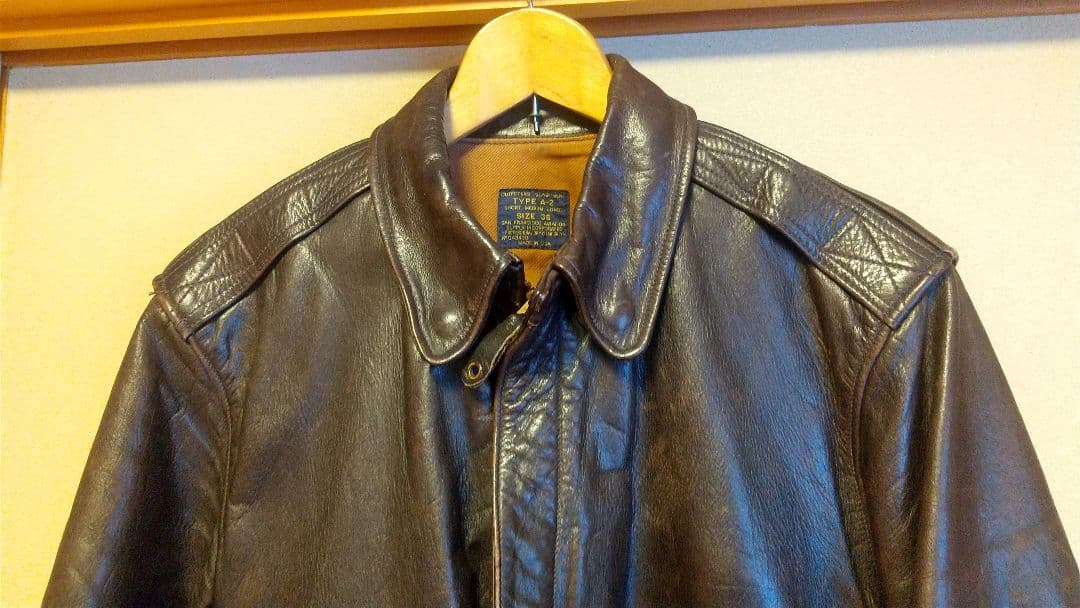 eです。 A2 ミリタリージャケット フライトジャケット 38