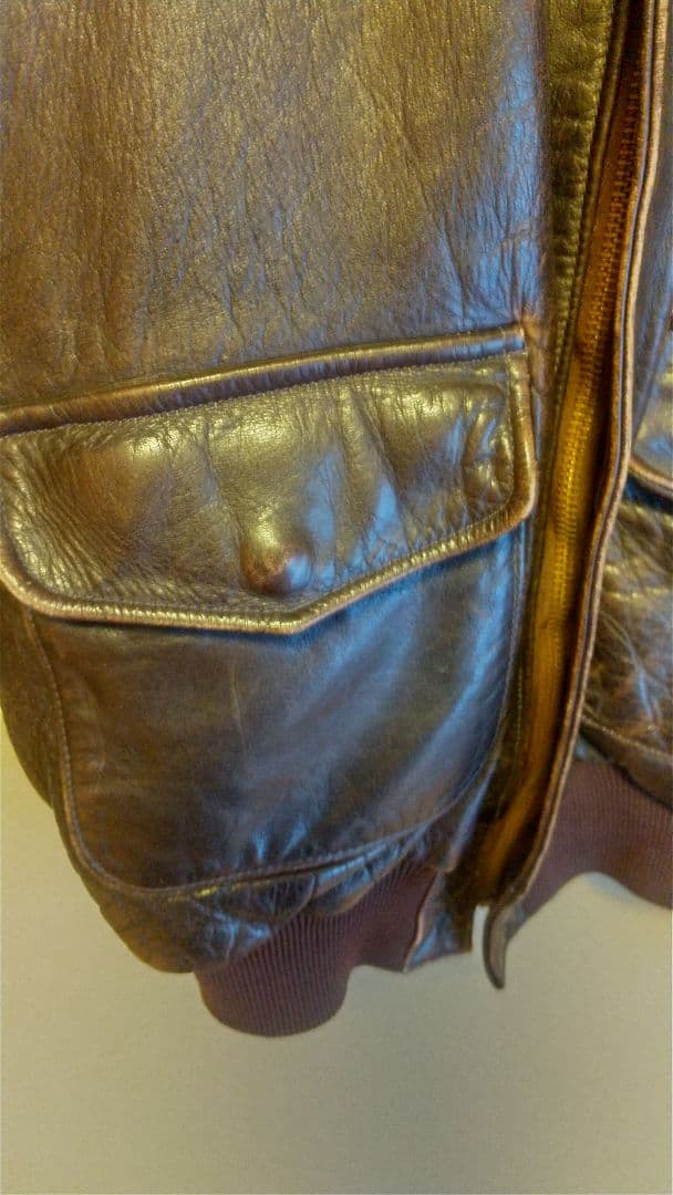 eです。 A2 ミリタリージャケット フライトジャケット 38