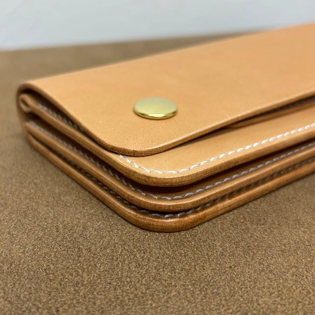 ホースハイド　トラッカーウォレット　ナチュラル　3層　alps