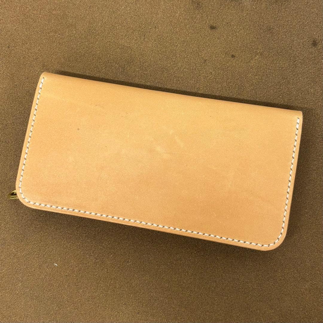 ホースハイド　トラッカーウォレット　ナチュラル　3層　alps