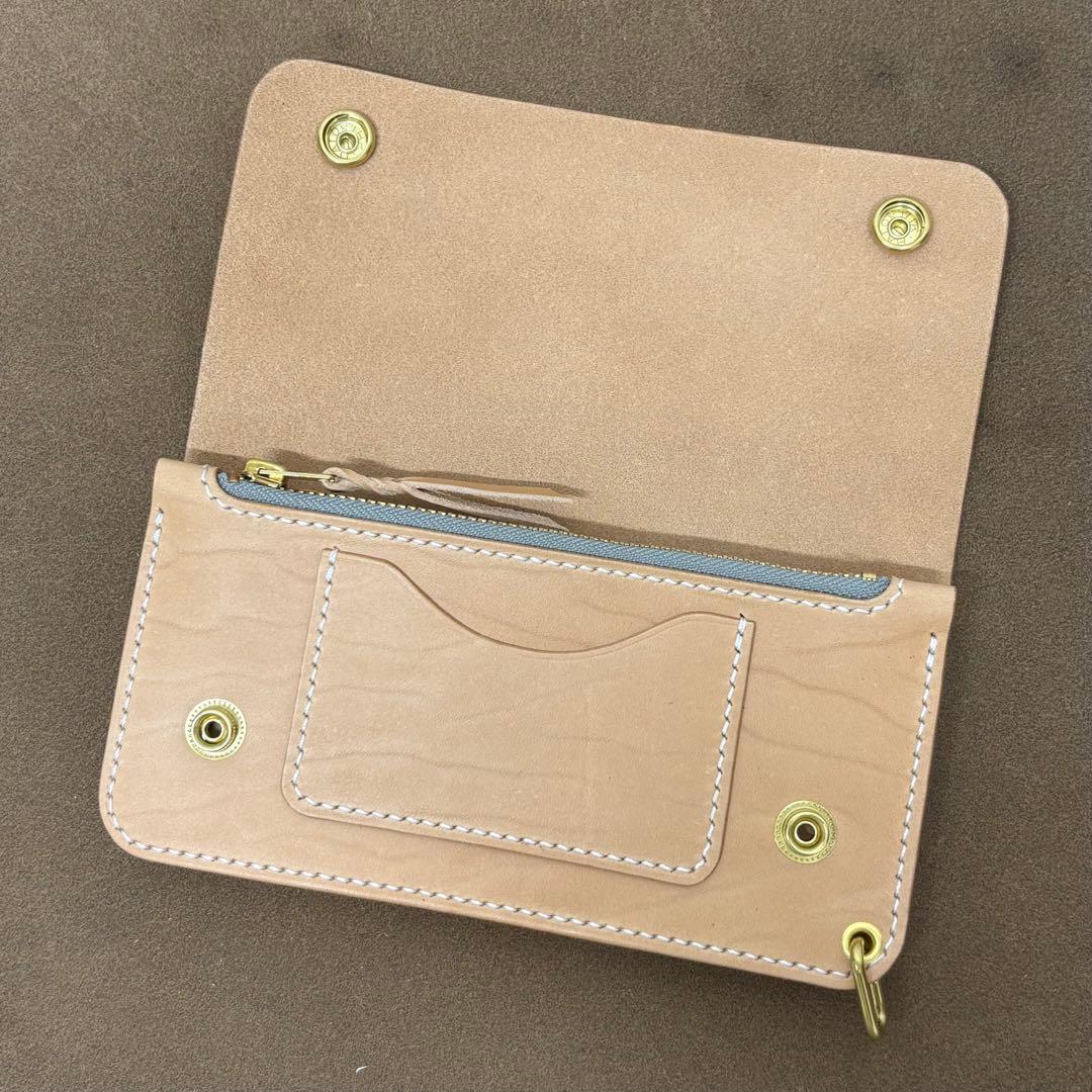 ホースハイド　トラッカーウォレット　ナチュラル　3層　alps