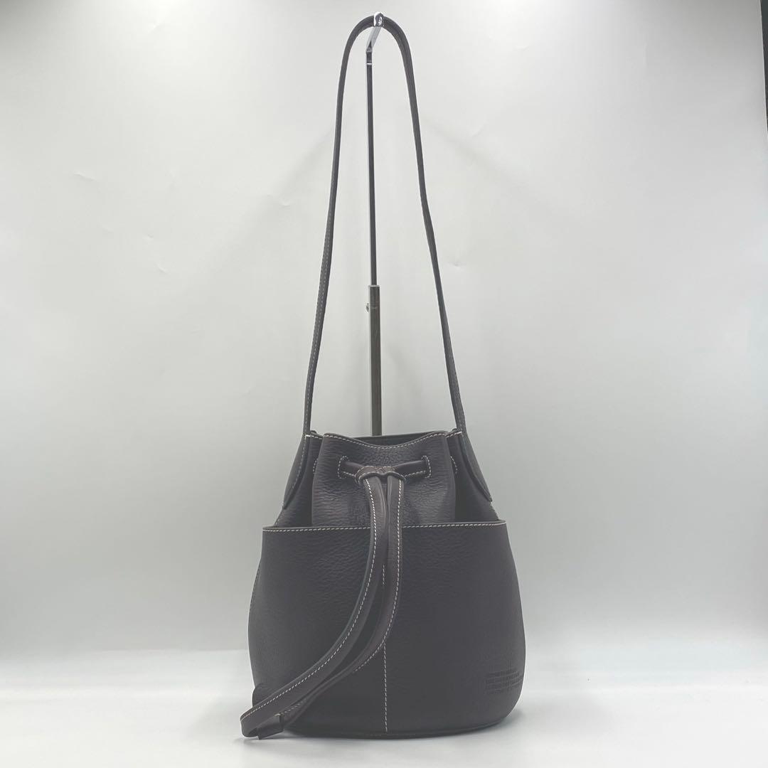 美品★ANYA HINDMARCH 巾着ショルダーバッグ★130