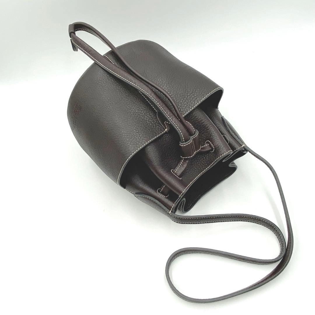 美品★ANYA HINDMARCH 巾着ショルダーバッグ★130