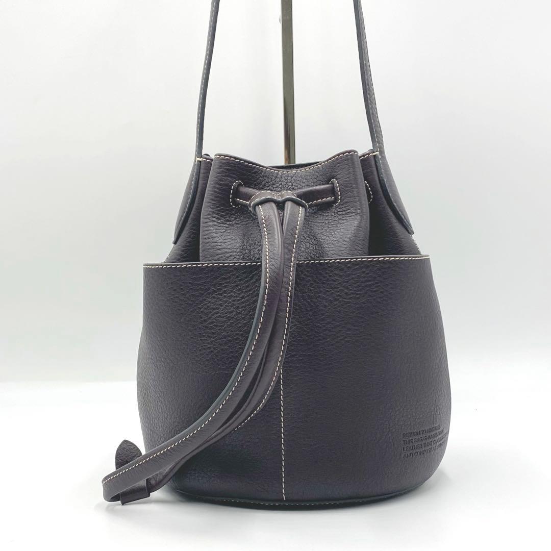 美品★ANYA HINDMARCH 巾着ショルダーバッグ★130