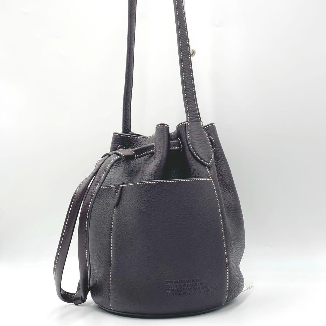 美品★ANYA HINDMARCH 巾着ショルダーバッグ★130