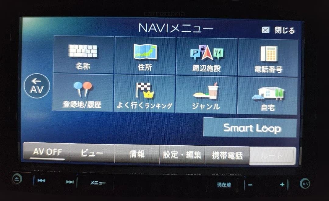 Pioneer 楽ナビ AVIC-RZ102 地図2018年