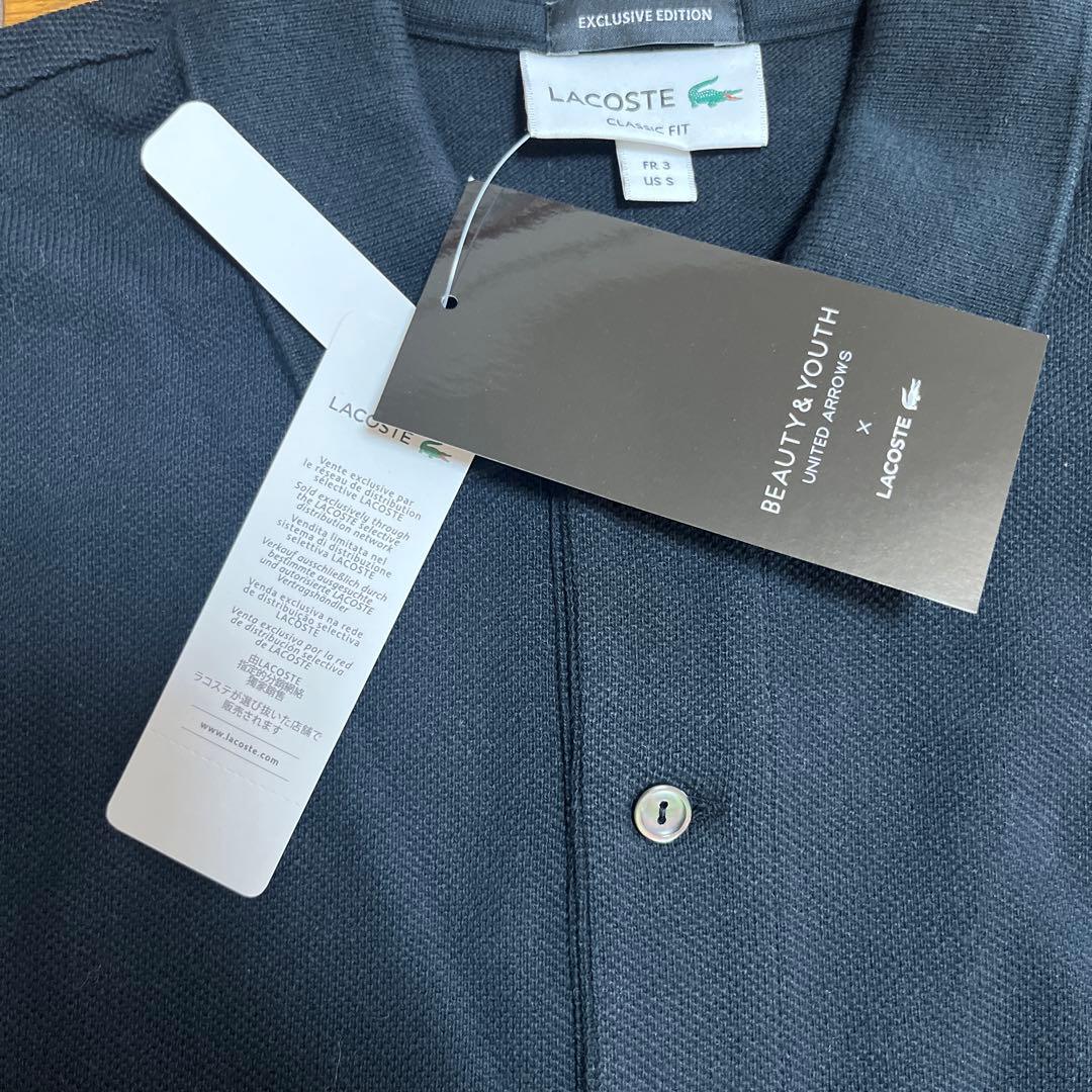 【新品未使用タグ付】ラコステ　長袖ポロシャツ　ブラック　S