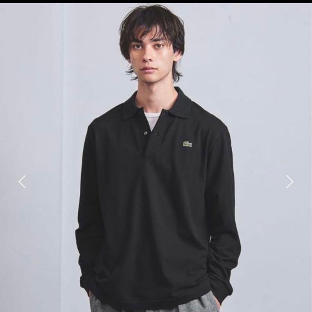 【新品未使用タグ付】ラコステ　長袖ポロシャツ　ブラック　S