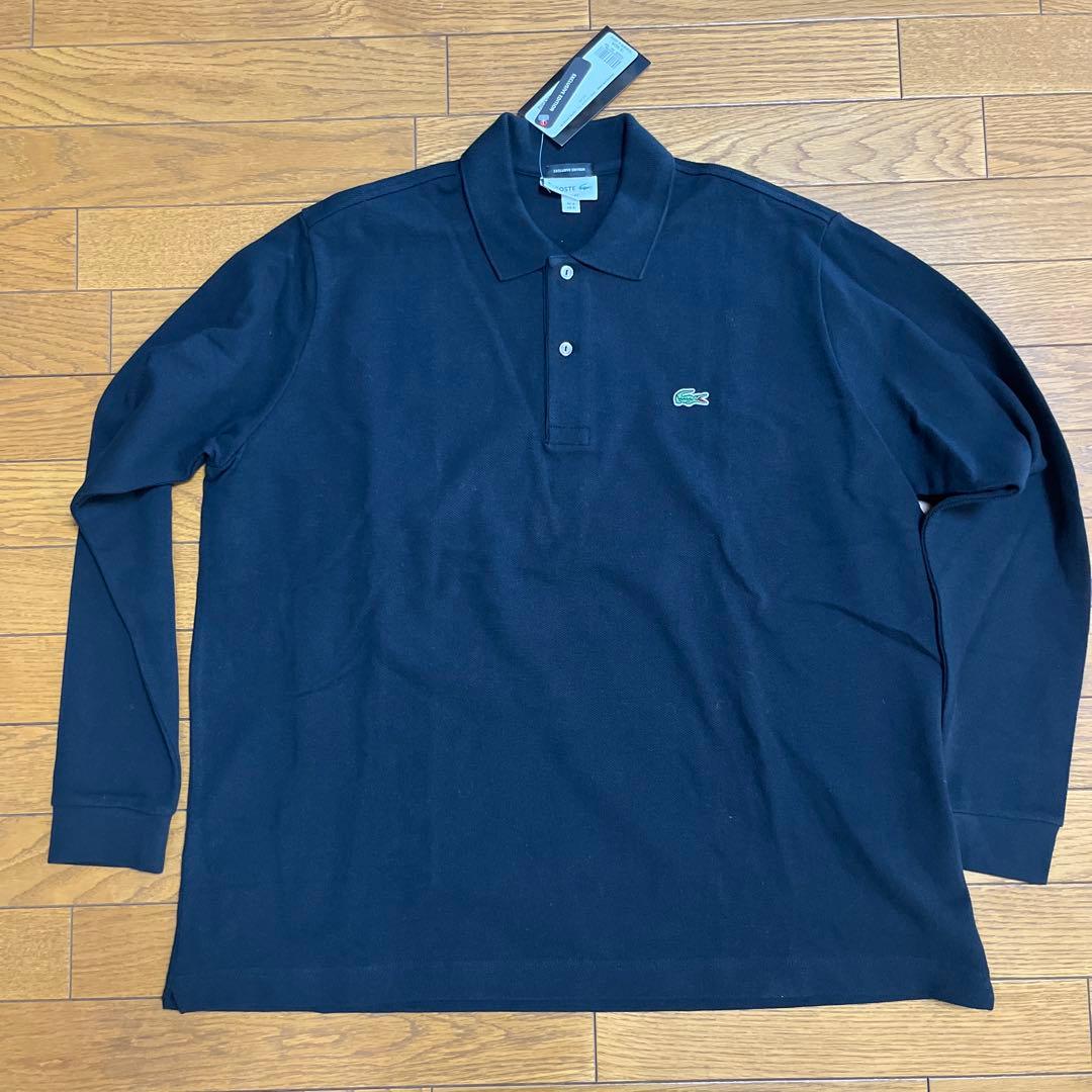 【新品未使用タグ付】ラコステ　長袖ポロシャツ　ブラック　S