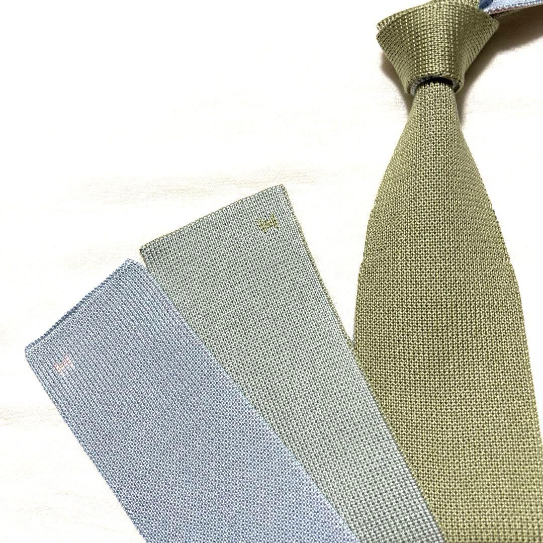 究極美品　エルメス　ネクタイ　4way リバーシブル　キャトルタン　箱付　袋付