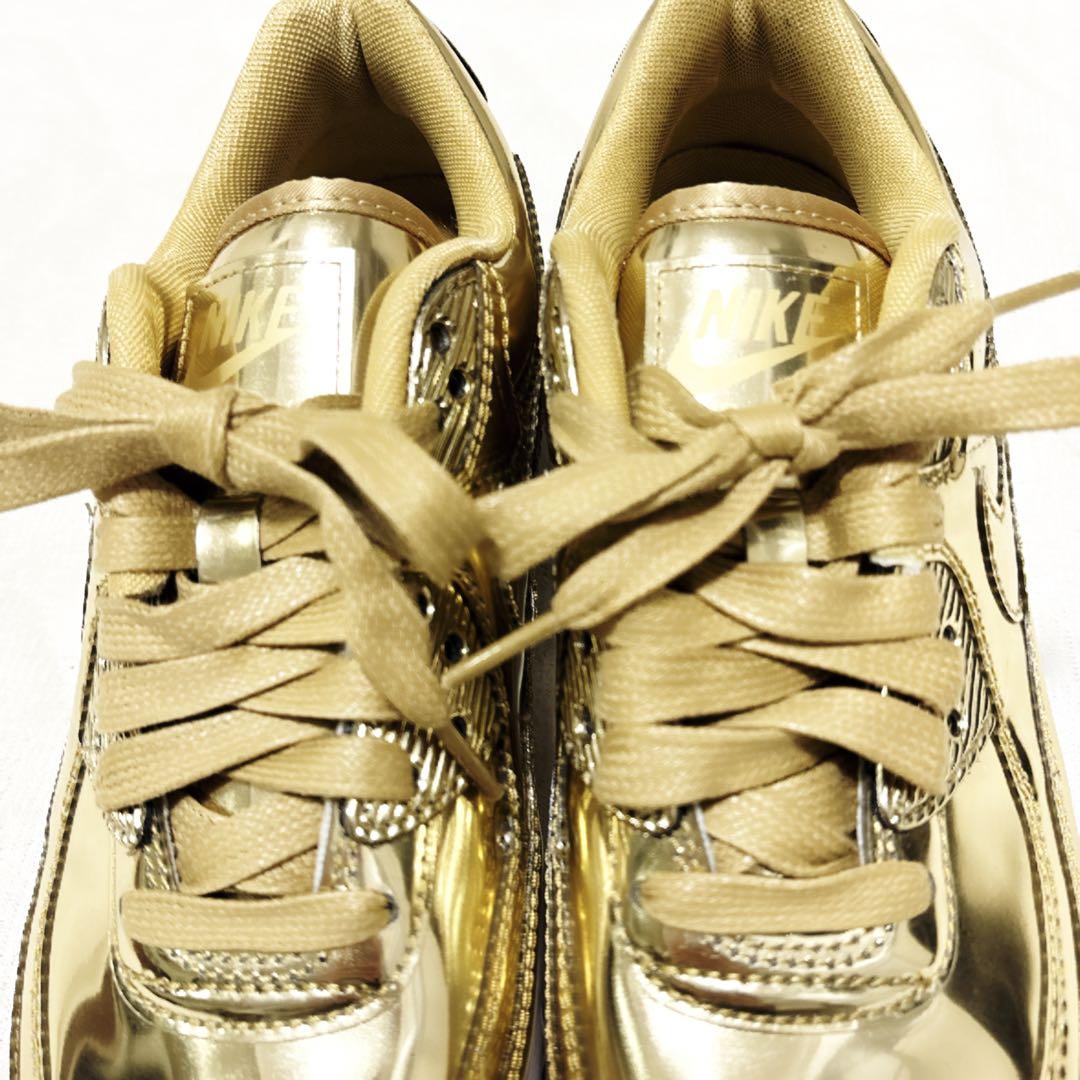 NIKE エアマックス90 SP メタリッククローム 23.5 ナイキ ゴールド