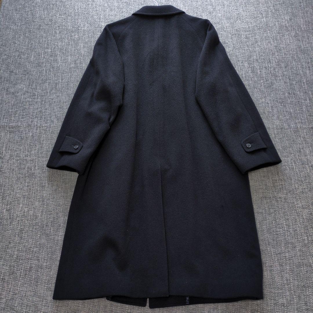 メンズ　イタリア製ピュアカシミヤ100%　バルマカーンコート　ネイビー　日本製