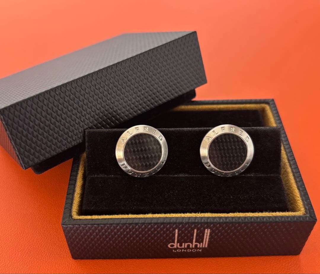 dunhill ダンヒル　カフリンクス カーボン調