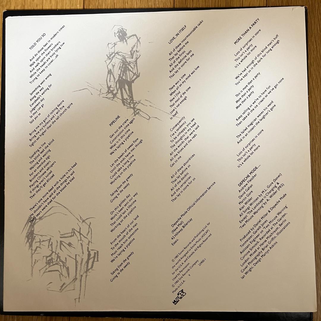 LP Depeche Mode Construction USオリジナル