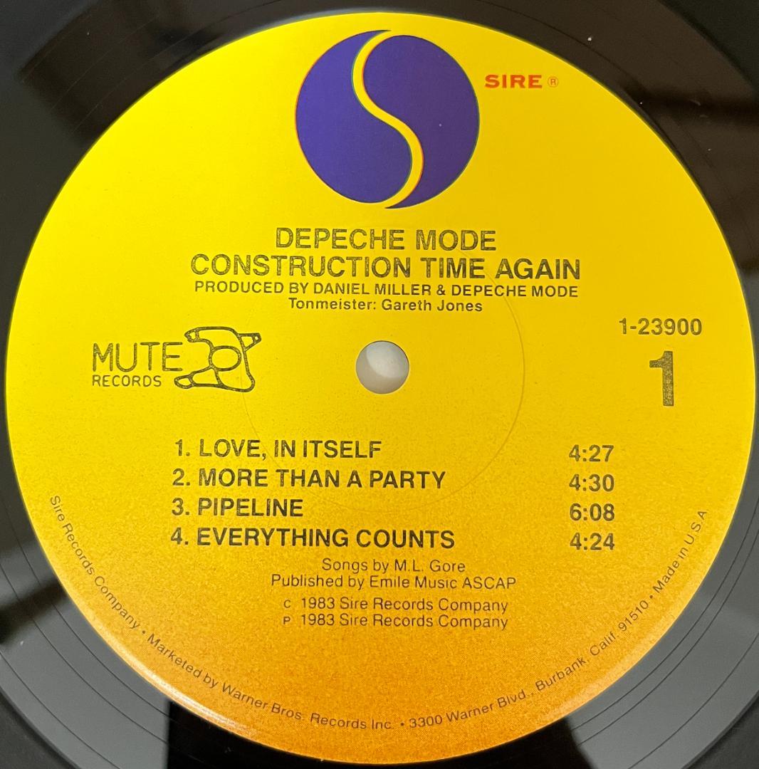 LP Depeche Mode Construction USオリジナル