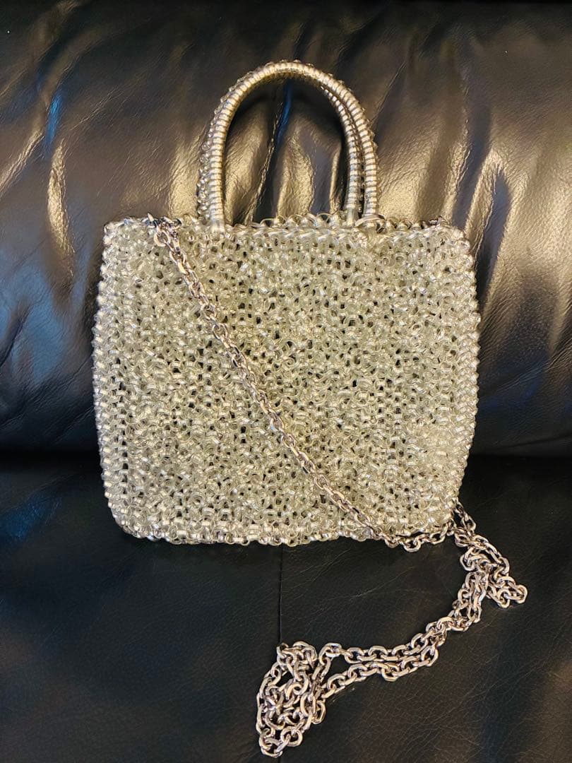 アンテプリマスタンダードミニアトゥーラバッグワイヤーバッグ2wayシルバー