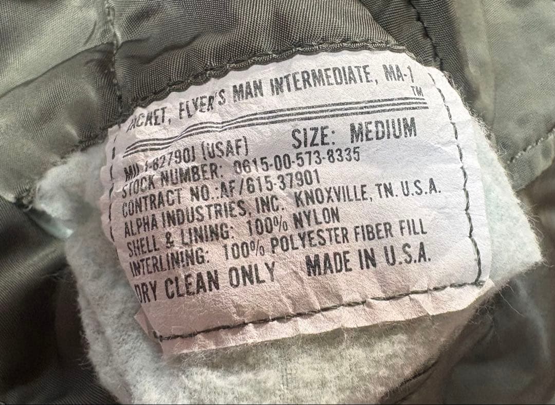 フライトジャケット MA-1 80s ALPHA本物美品M