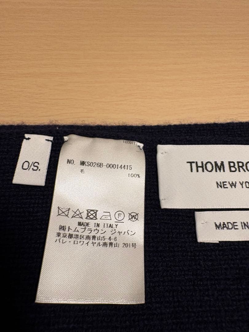 THOM BROWNE ４BAR ブラックマフラー