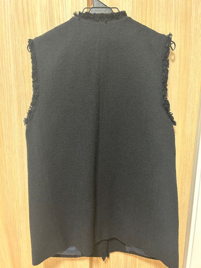 GREEN LABEL RELAXING ブラックツイードベスト　入園入学卒園