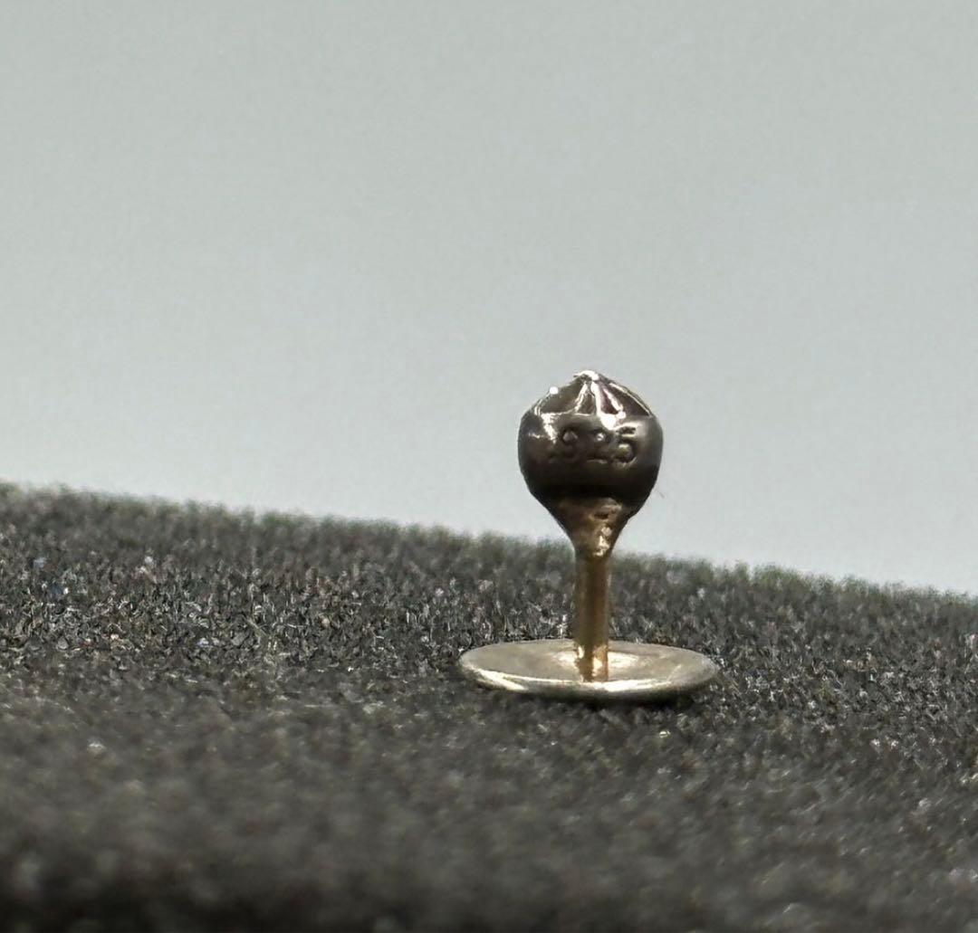 CHROME HEARTS ミニクロスボール スタッズ ピアス シルバー