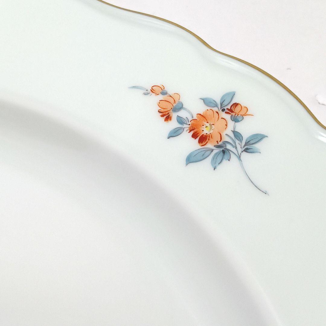 Y3158-6 マイセン フラワー 手付プレート 皿 直径26.5㎝