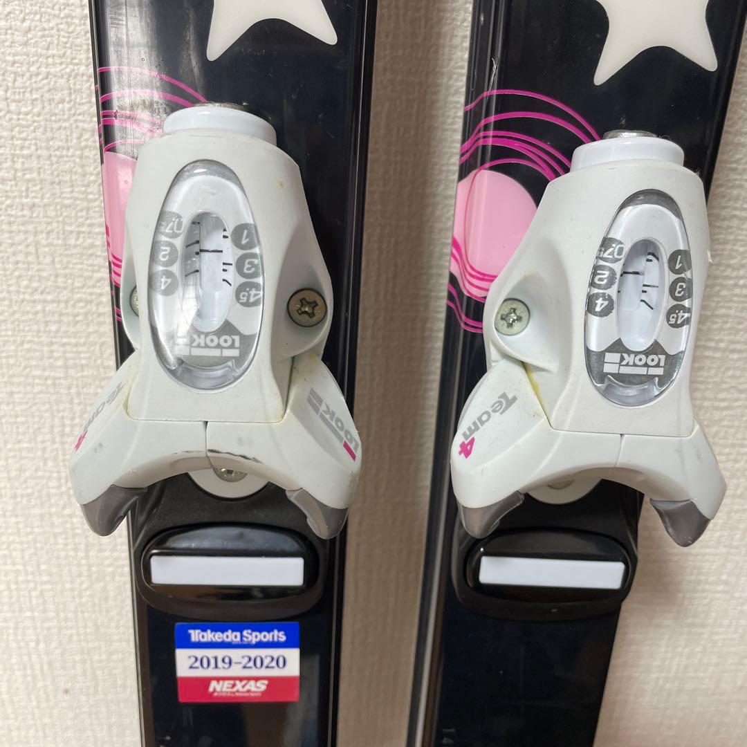 ジュニアスキー4点セット　スキー板　ビンディング　ストック　ブーツ