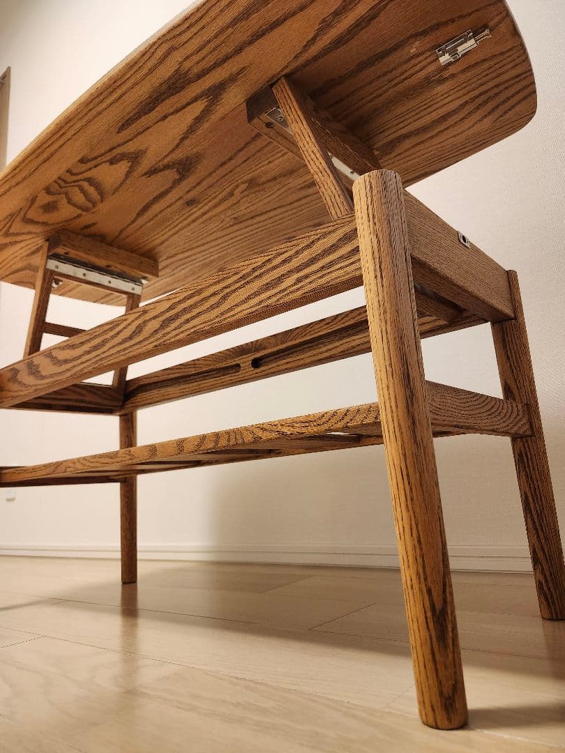 【美品】モモナチュラルFD LOW TABLE S ME ローテーブル昇降式