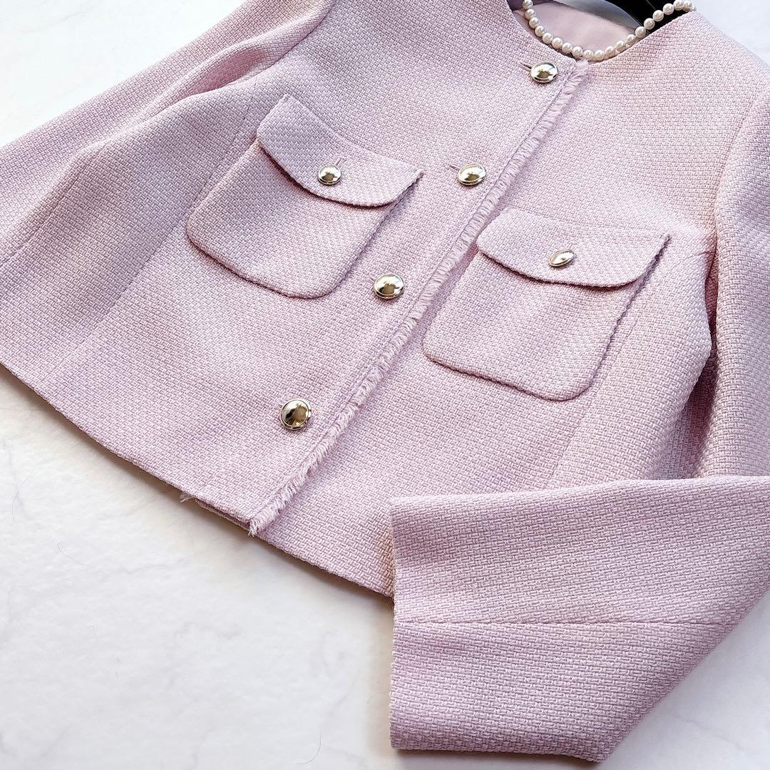 【ANAYI】新品未使用　定価6.1万　ウールプリペラノーカラージャケット　38