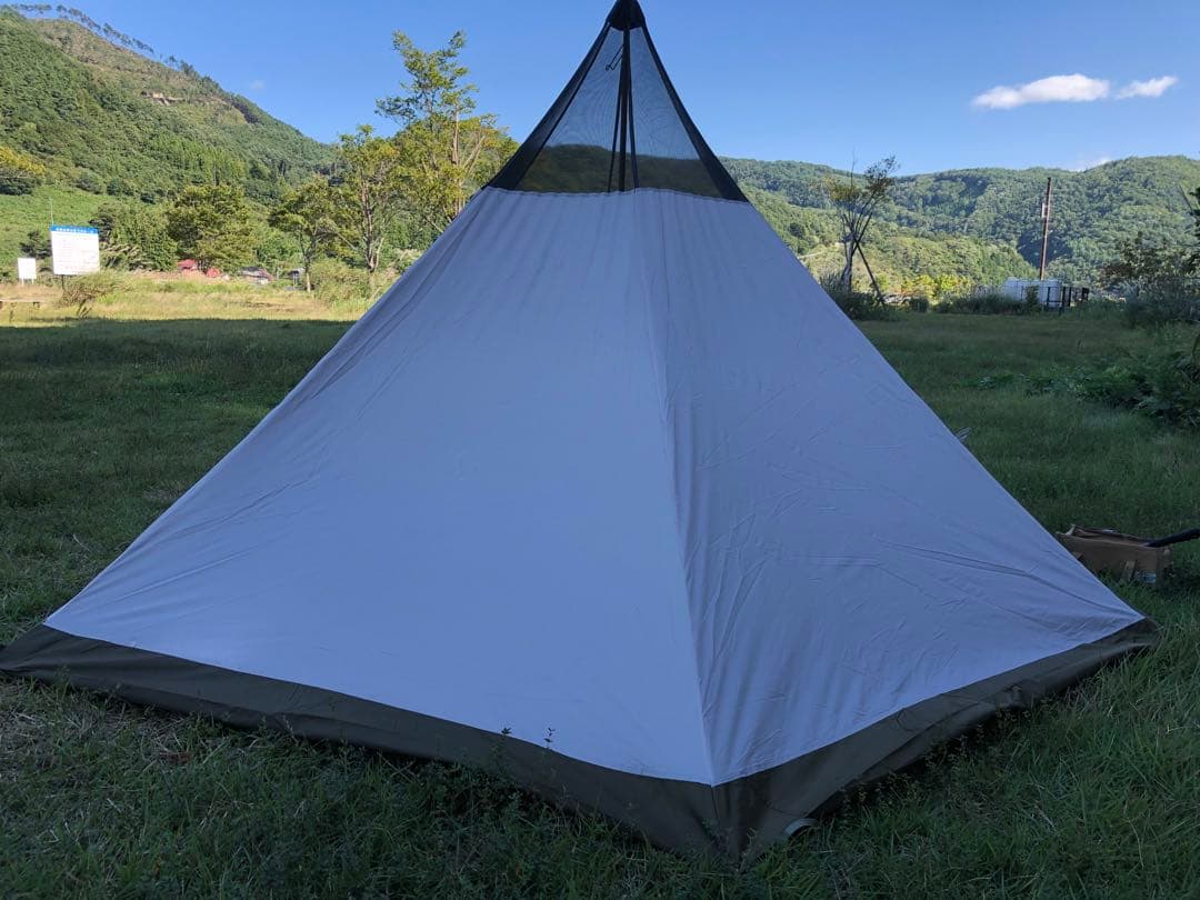 ロゴスTradcanvas Tepee&タープ350-BJ マット&シート付き