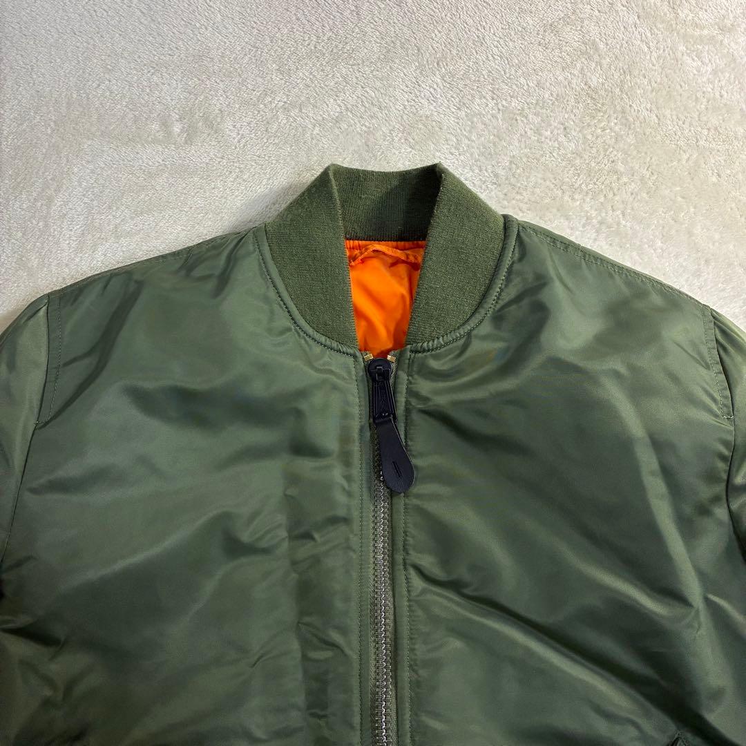 【美品】ALPHA MA-1 フライトジャケット M カーキ セージグリーン