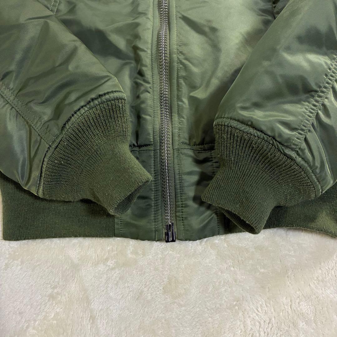 【美品】ALPHA MA-1 フライトジャケット M カーキ セージグリーン