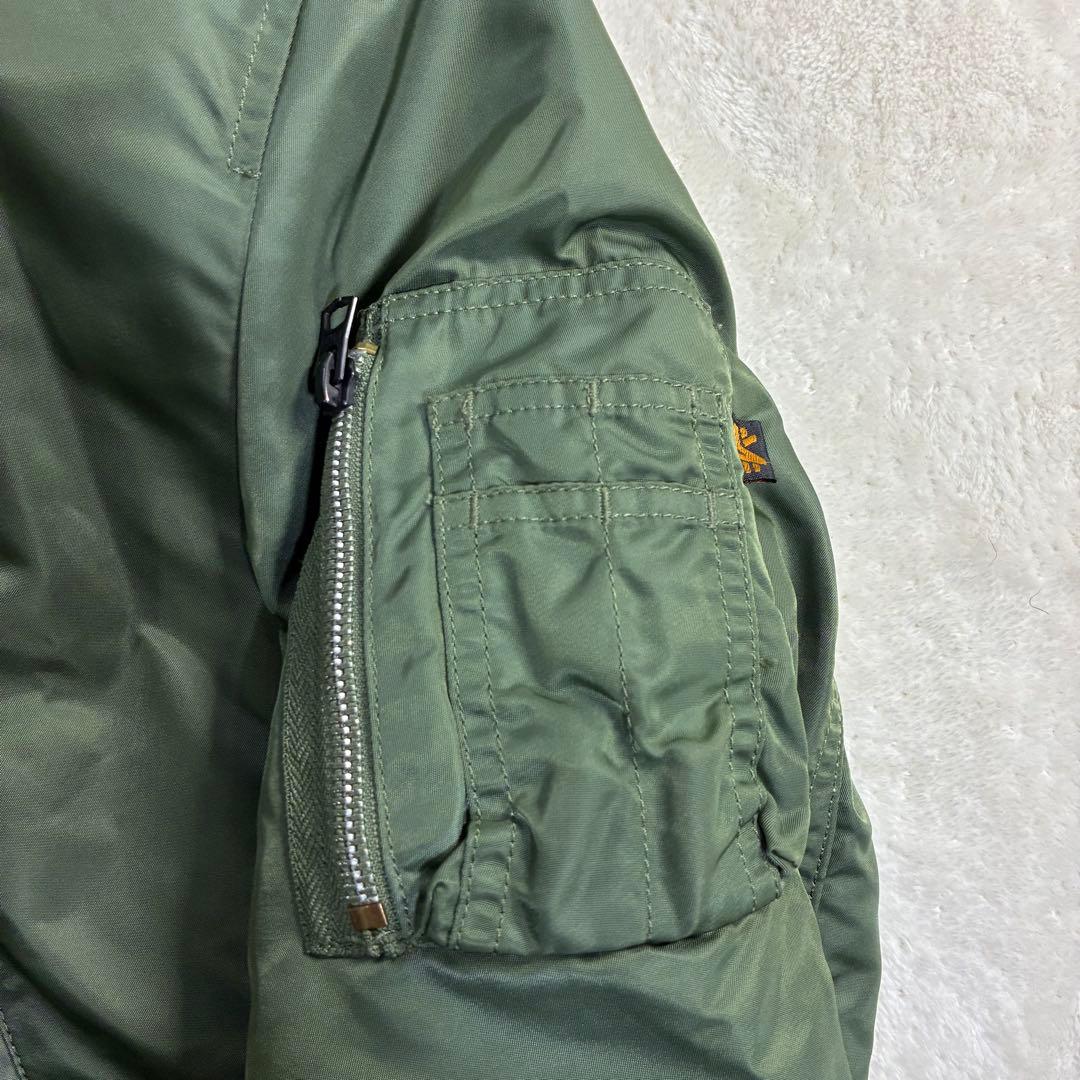 【美品】ALPHA MA-1 フライトジャケット M カーキ セージグリーン