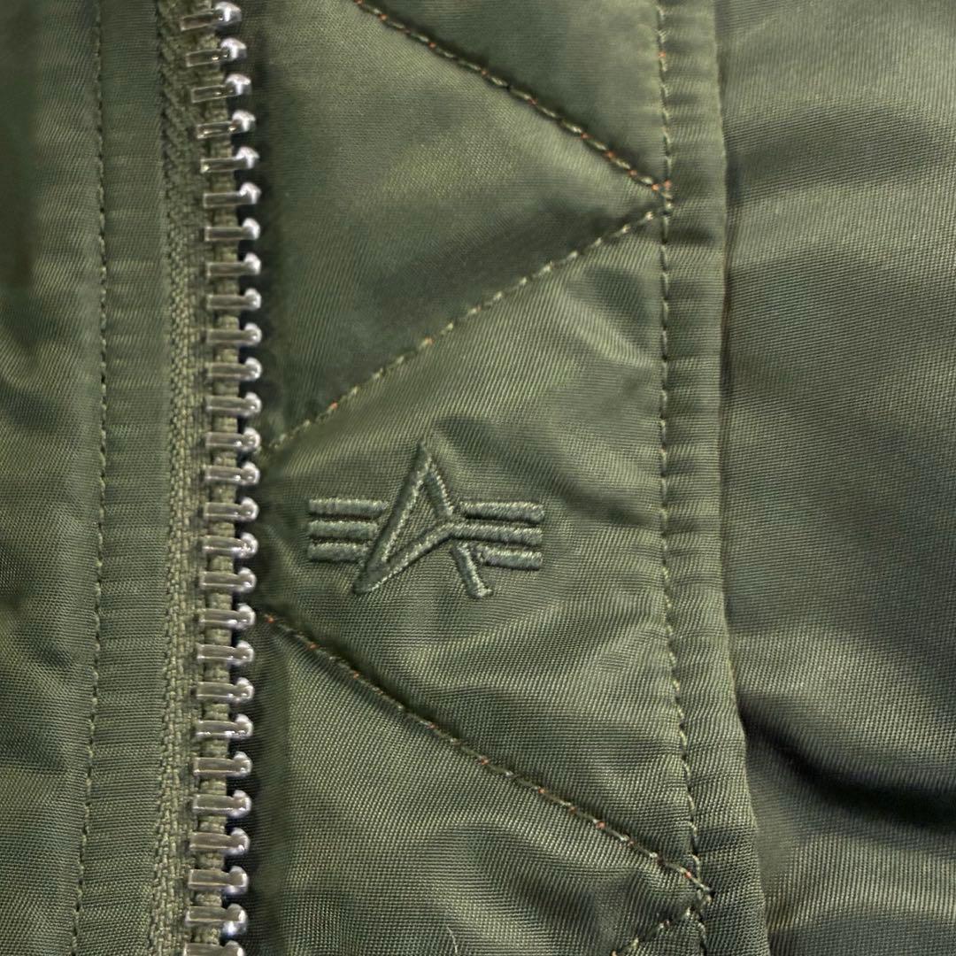 【美品】ALPHA MA-1 フライトジャケット M カーキ セージグリーン