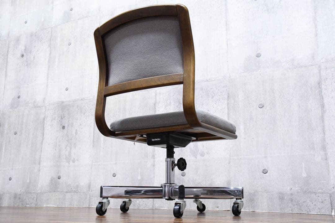 DIC121 カリモク デスクチェア 昇降 回転 キャスターチェア 書斎椅子