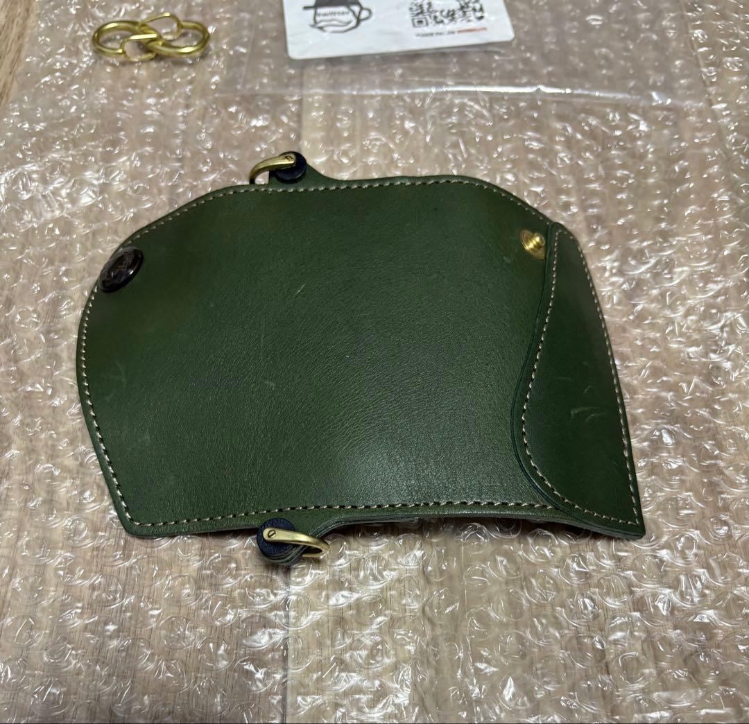 ［BEERBELLY] キーケース ビアベリー ダブルフラップ 本革 レザー