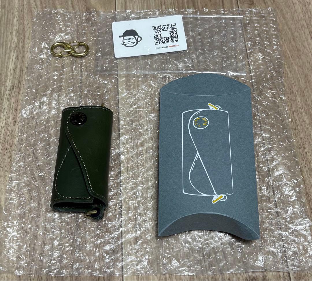［BEERBELLY] キーケース ビアベリー ダブルフラップ 本革 レザー