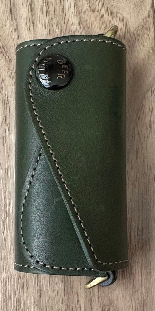 ［BEERBELLY] キーケース ビアベリー ダブルフラップ 本革 レザー