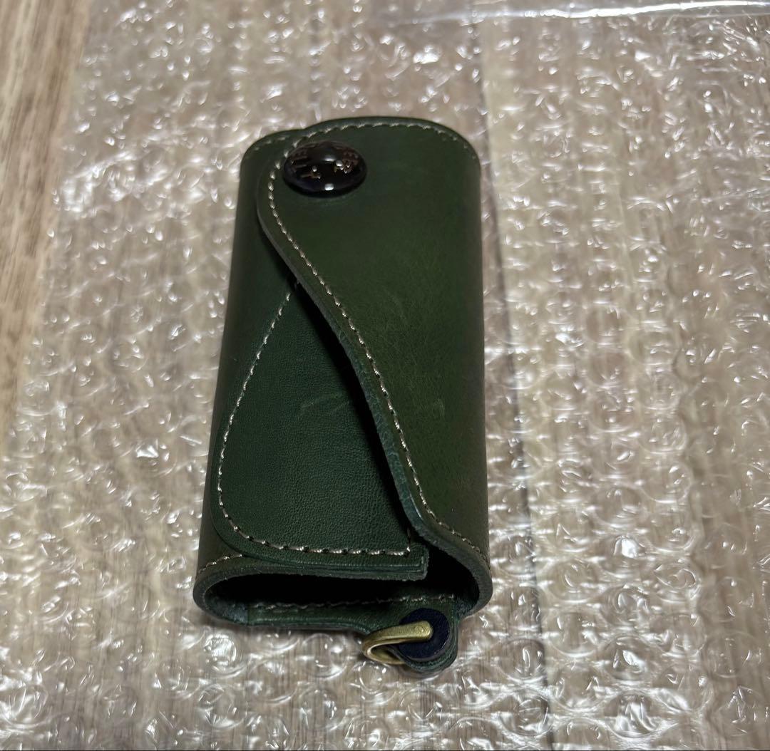 ［BEERBELLY] キーケース ビアベリー ダブルフラップ 本革 レザー